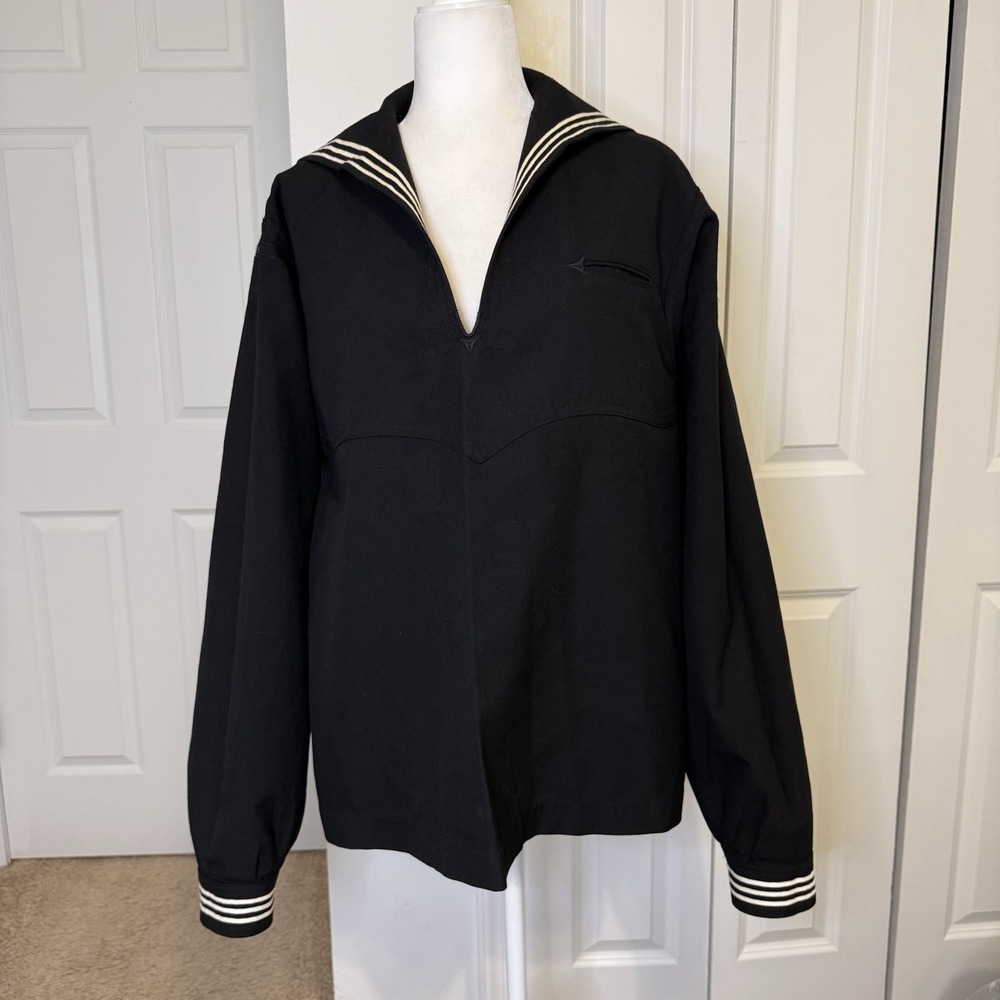 DSCP US Navy Blue Dress Jumper Men 52L 100% Wool Quarterdeck Collection Military